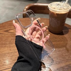 iPhone17proMax対応 超薄型磁気吸着式 透明PC 黄ばみなしスマホケース Apple16保護カバー