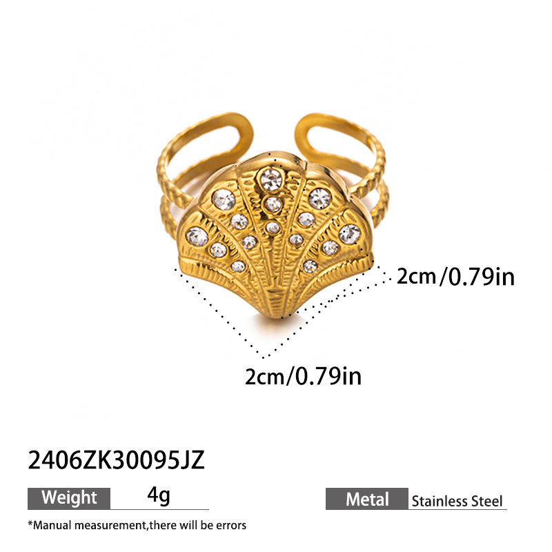 Tina Europa y los Estados Unidos transfronterizos INS viento medieval temperamento de moda anillo de acero inoxidable chapado 18 quilates oro anillo de zircon mujer al por mayor