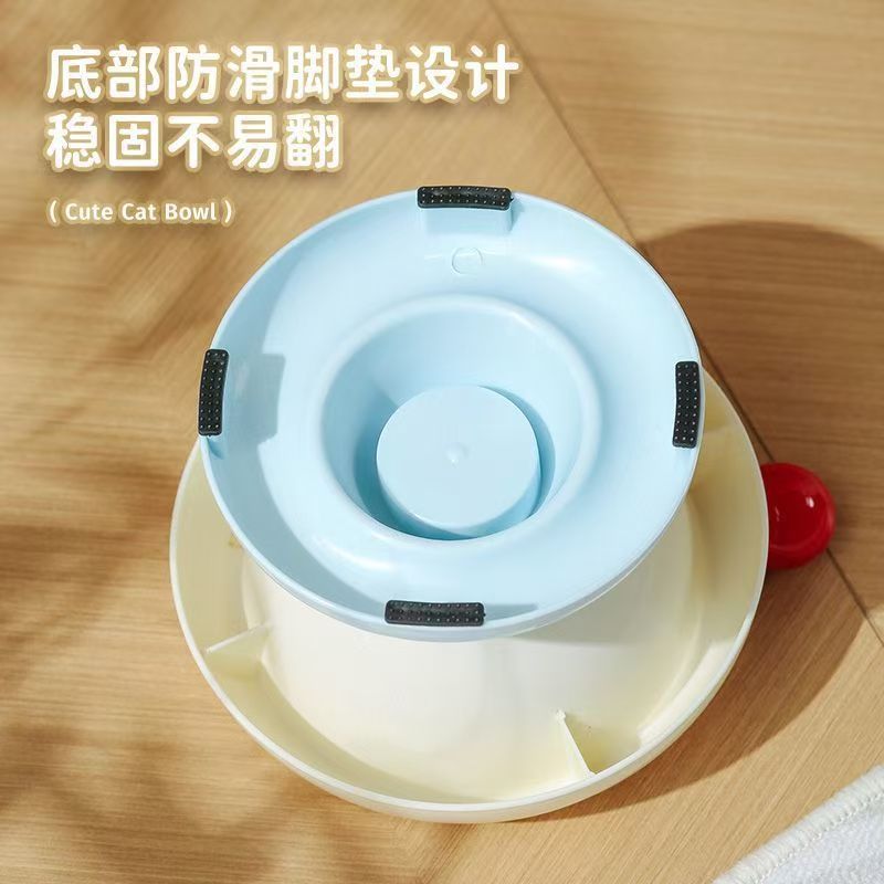 猫碗猫食盆猫咪饭碗粮碗喝水碗不锈钢狗碗不易打翻保护颈椎宠物碗|undefined