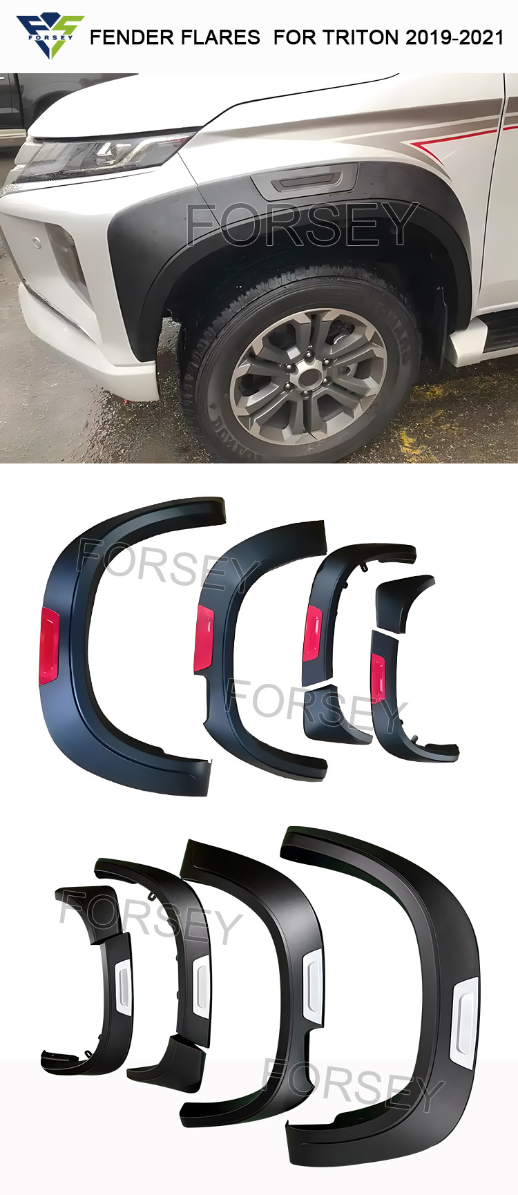 Suitable for 19-21 Mitsubishi Triton L200 body kit, anti-scratch mudguard decorative parts, wheel arch trim