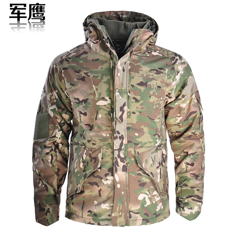 Cross-border source G8 fleece-lined assault clothing outdoor windproof camouflage clothing men's tactical fleece-lined coat wear-resistant waterproof windbreaker