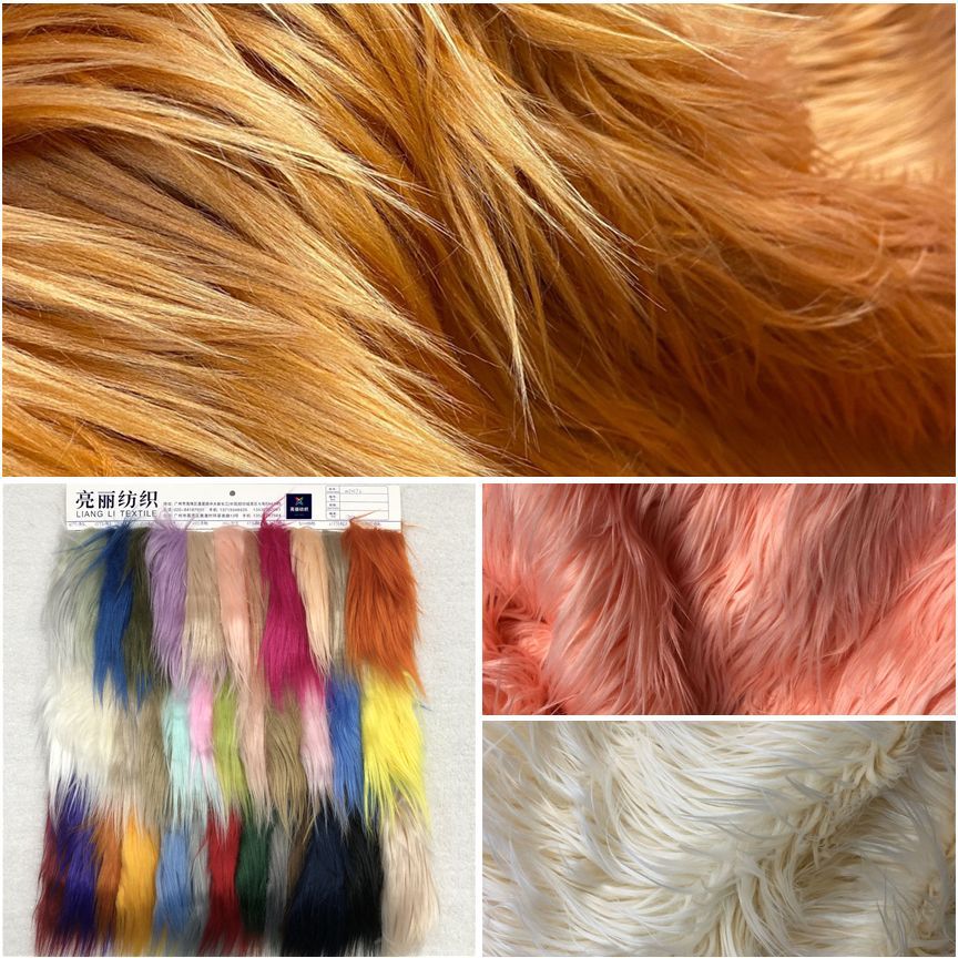 80 - 100MM cabello largo rollo de lana de playa caída de agua cabello de pelo de muñeca tela de ropa bolsa