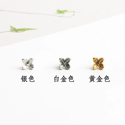 Zərgərlik ara hissələri Flower Button DIY Braided Cord Beaded - gold-color-one-price