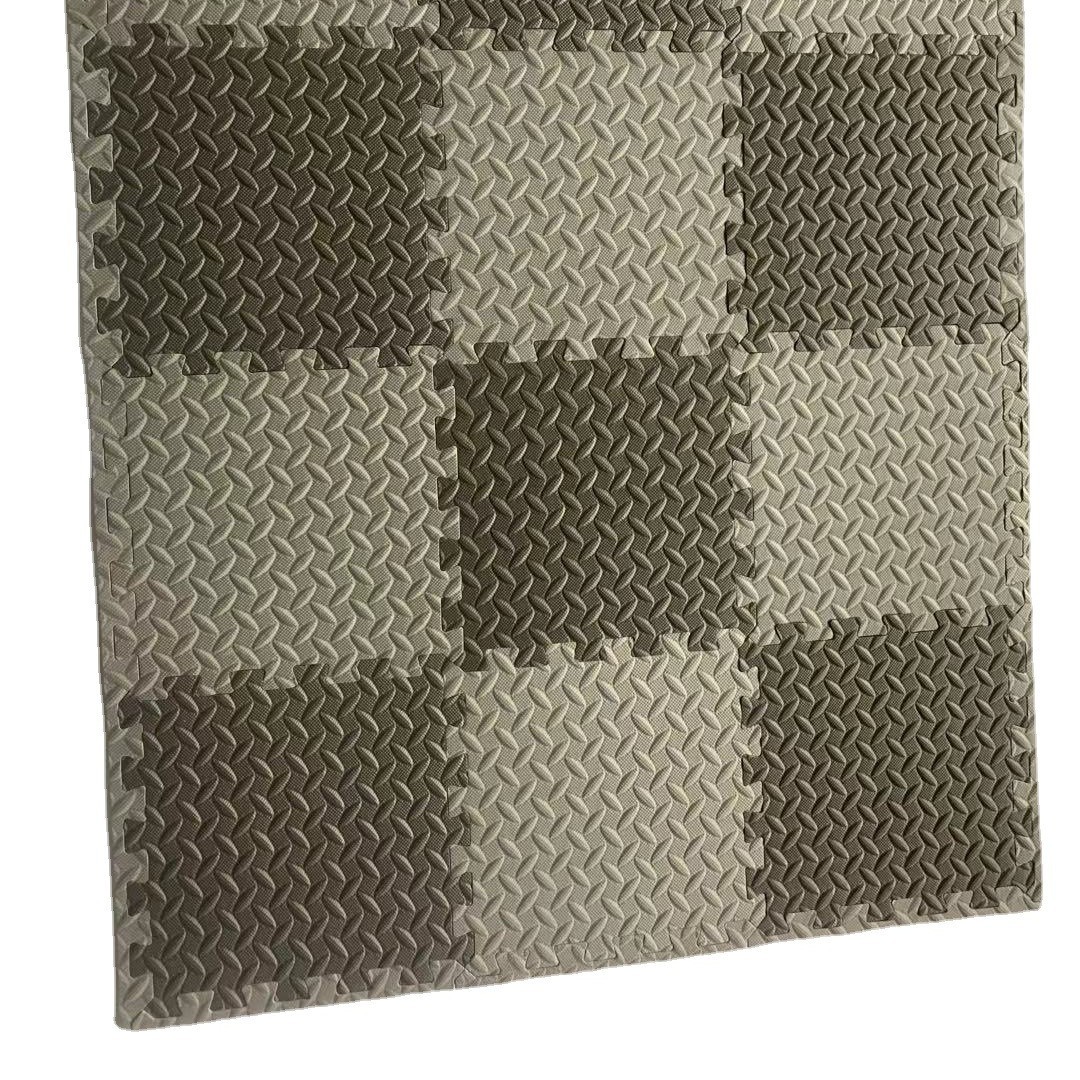 Patrón de hoja negra 30*30 empalme estera de piso de espuma de empalme estera Eva estera de arrastre en stock
