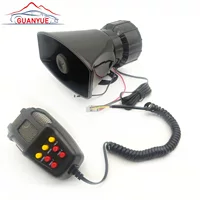 Производитель Автомобильный гудок 12V квадратный рот 7 звук 100W громкоговоритель автомобильный громкоговоритель сигнализация рога оптом