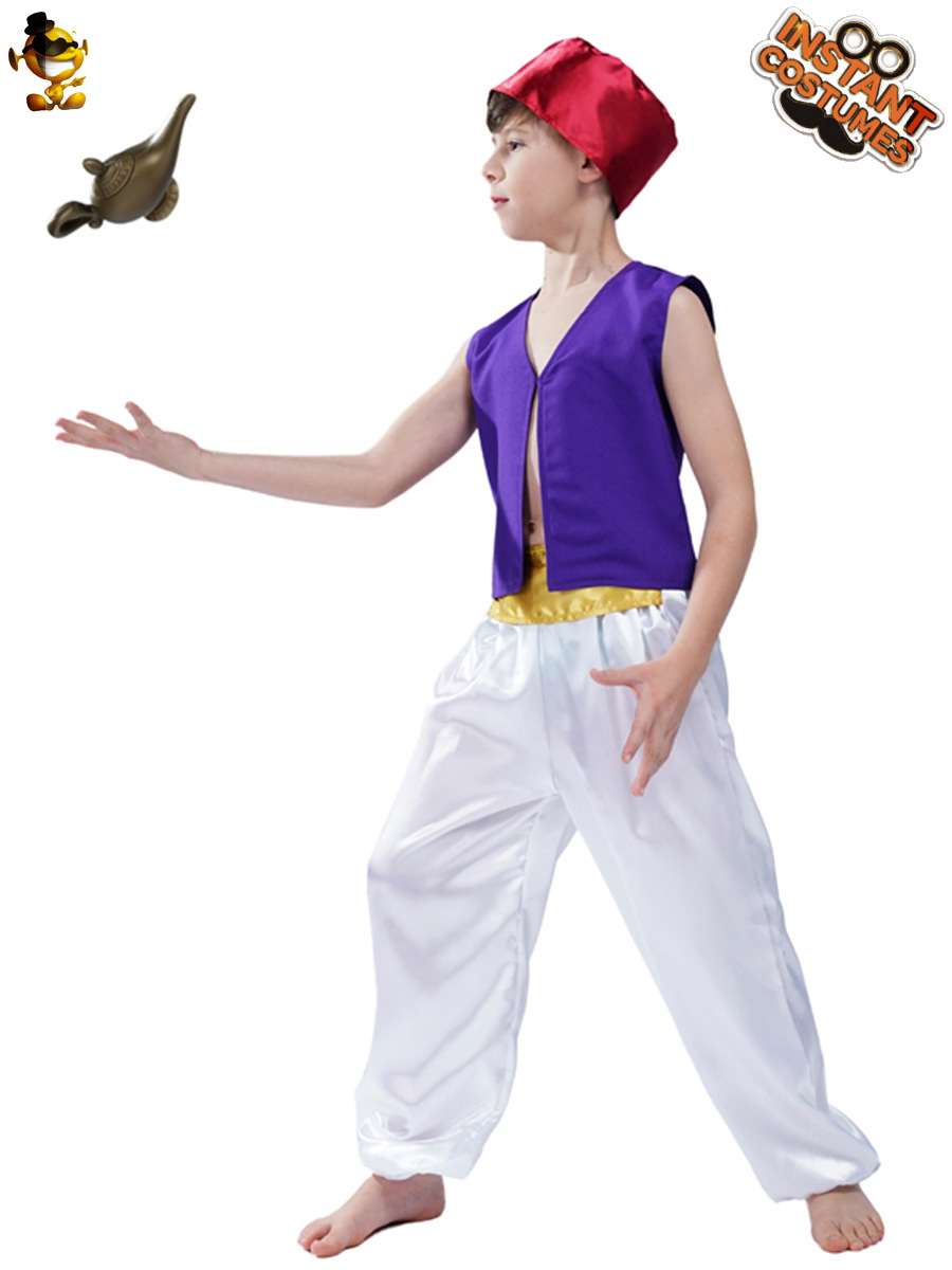 Traje de príncipe árabe para niños traje de rol árabe de niño traje de escenario traje de rendimiento cosplay