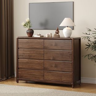 New Chinese-style Chest of Drawers Bedroom Living Room Multi-layer Large-capacity Storage Drawer-type Storage Cabinet Bedroom End Cabinet Side Cabinet