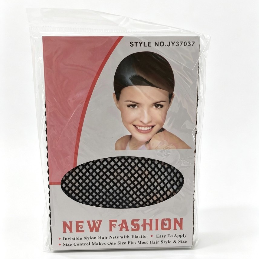Wig cap with mesh on both ends, invisible hair net, breathable and elastic, black and skin-colored mesh cap