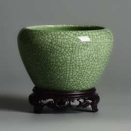 创意睡碗莲盆缸专用陶瓷无孔水养植物一叶莲荷花盆铜钱草水培花盆