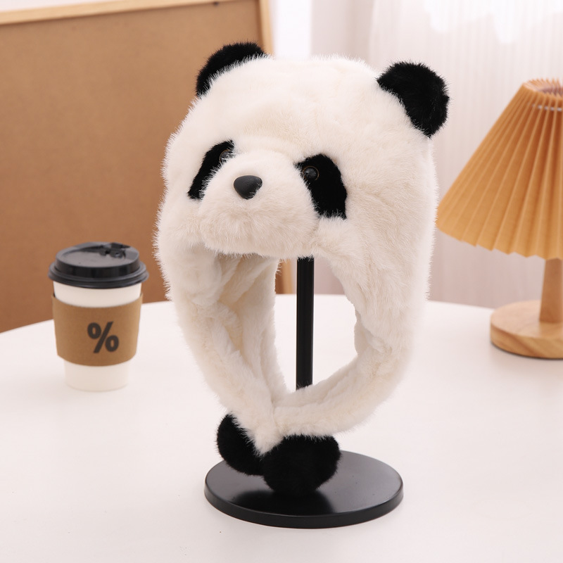 Niños otoño invierno sombrero sombrero de peluche sombrero protector de orejas caliente para niños y niñas sombrero de punto bebé colgar orejas 2025 nuevo