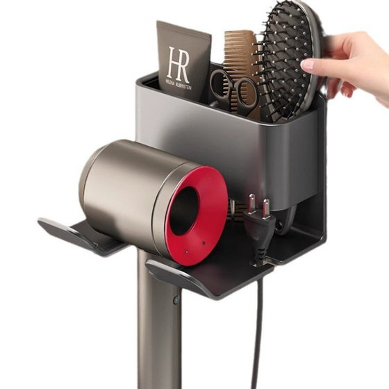 Source Factory Hair Dryer Rack Punch-free Toilet Wall-mounted Hair Dryer Bracket Bathroom Rack