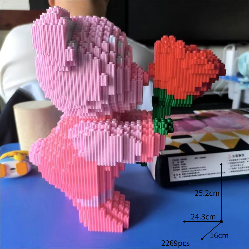 Nuevo oso de bloques de construcción de gran tamaño de 50cm compatible con bloques de construcción de Lego juguete de pellets ensamblado niño regalo de cumpleaños para niña