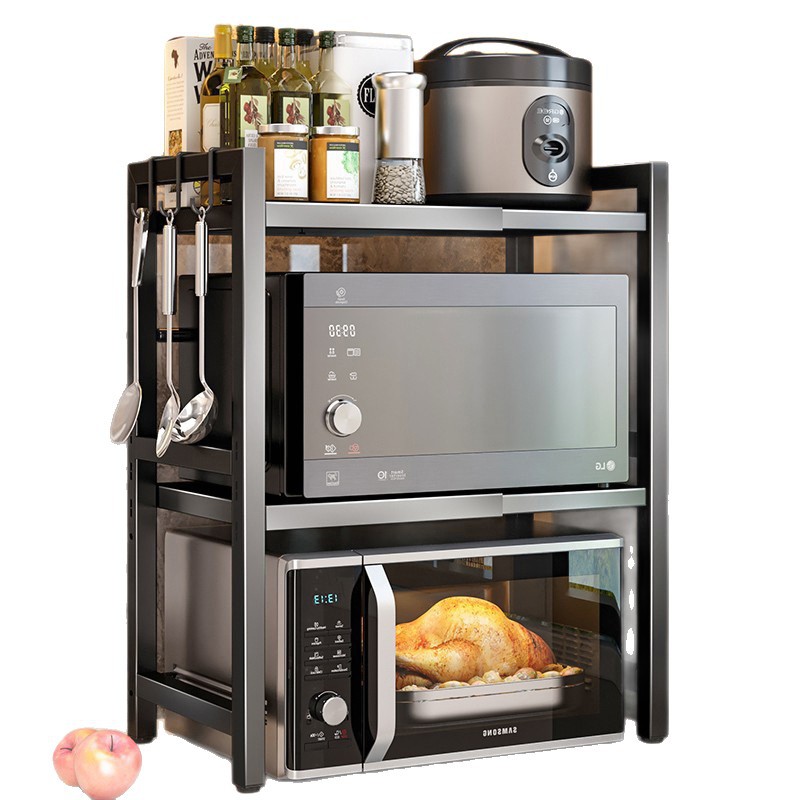 Estante Extensible de 2 Niveles para Horno de Microondas de Metal
