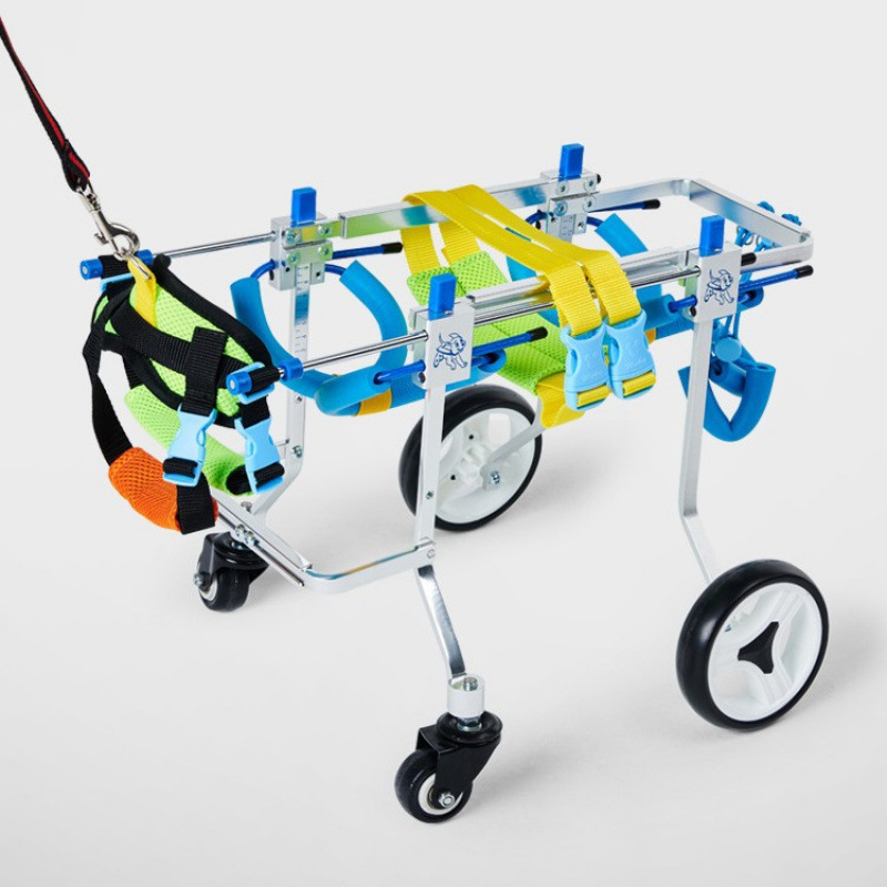 Silla de ruedas para perros silla de ruedas para mascotas para perros con discapacidad entrenamiento de silla de ruedas para rehabilitación patineta Teddy perros de cuatro ruedas