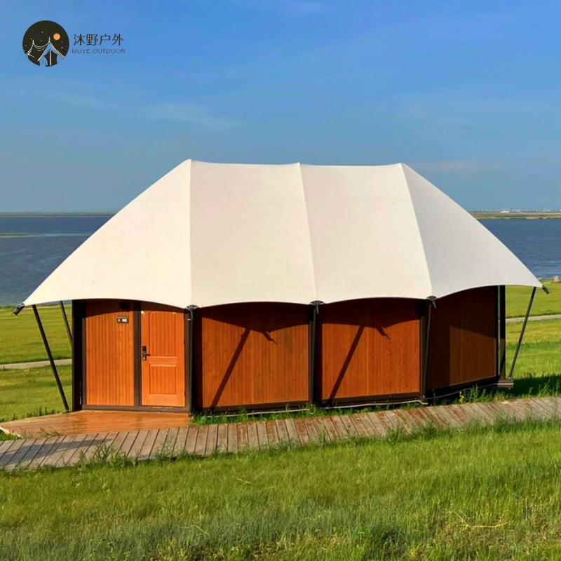 Muye red camping lujoso chalet gran alojamiento al aire libre hotel campamento tienda de campaña de lujo de alta gama hotel tienda de campaña