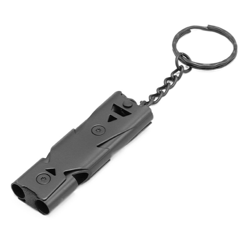 Survival Whistle Double-barbed Boom Whistle Outdoor Rescue Whistle Stainless Steel High Frequency Earthquake Rescue Whistle High Decibel Whistle