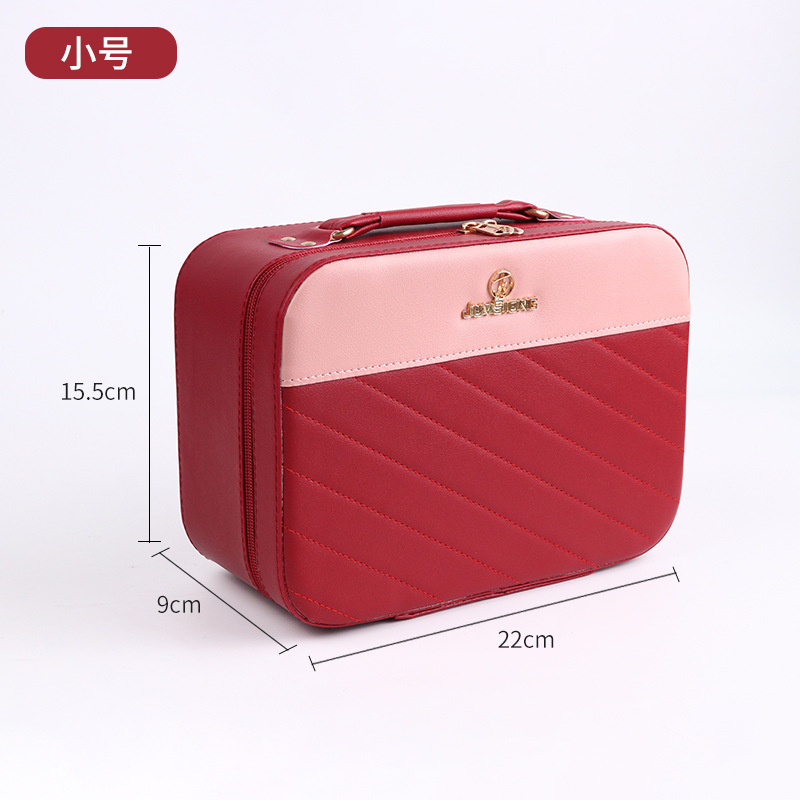 OEM OBM cajas de maquillaje femeninas de gran capacidad PU caja de almacenamiento impermeable maleta de gran capacidad tamaño personalizado LOGO