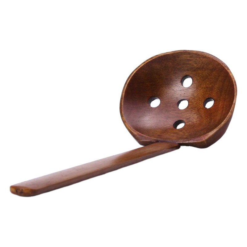 En stock al por mayor de primera clase cuchara de madera japonés y coreano palillos de madera olla caliente Changbing nanmu tortuga colador de uñas logo