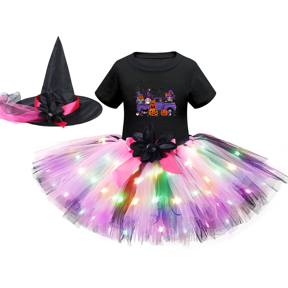 Хэллоуин светодиодный костюм с короткими рукавами 5