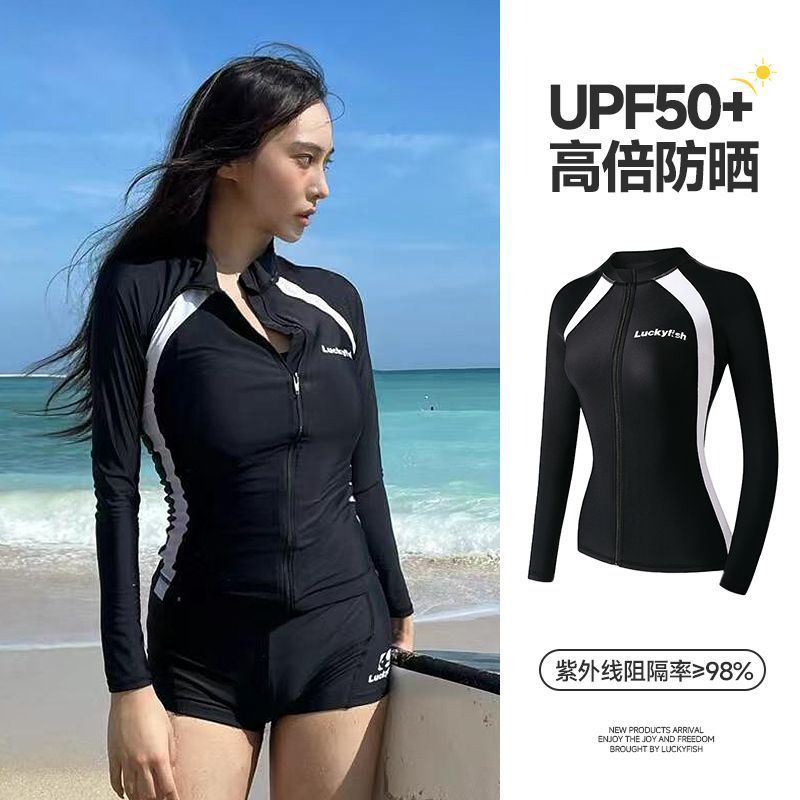 Han nuevo traje de buceo de mujer de manga larga conservador de secado rápido buceo spa madre trajes de baño fábrica comercio al por mayor