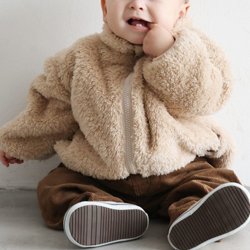 Children's solid color velvet jacket for men and women
