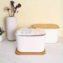 跨境高端简洁家居收纳整理盒木盖家庭收纳筐床底文胸储物盒 木盖