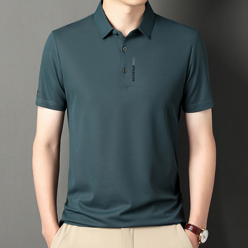 2024 Summer New Polo Shirt Men's Slim Fashion Casual Thin Business Solid Color Short Sleeve Men's Clothing Dropshipping 2024 Summer New Polo Shirt Men's Slim Fashion Casual Thin Business Solid Color Short Sleeve Men's Clothing Dropshipping