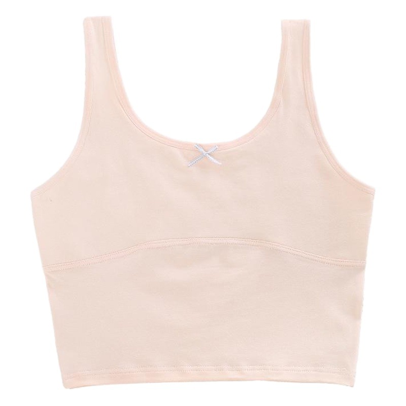 Ropa interior de las niñas período de desarrollo de las niñas chaleco largo femenino niños mayores niñas de la escuela primaria Sujetador infantil tubo de algodón puro top
