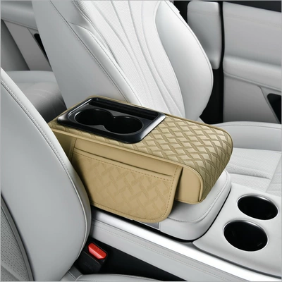 Internet Celebrity Car Model, Armrest box - star-pattern-beige