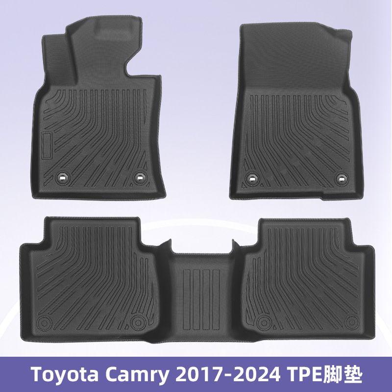Para Toyota Camry 2017 - 2024 3D todo el tiempo TPE almohadilla para los pies almohadilla del maletero