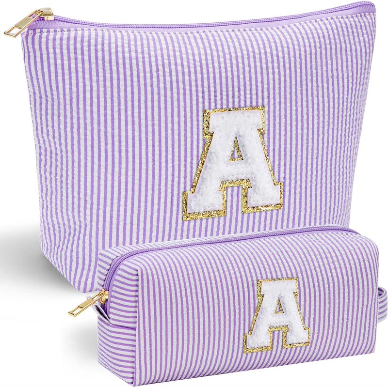 Amazon 26 Letters Fashion Cosmetic Bag Travel Wash Bag Multi-function Bag Large Women's Aesthetic Storage Bag