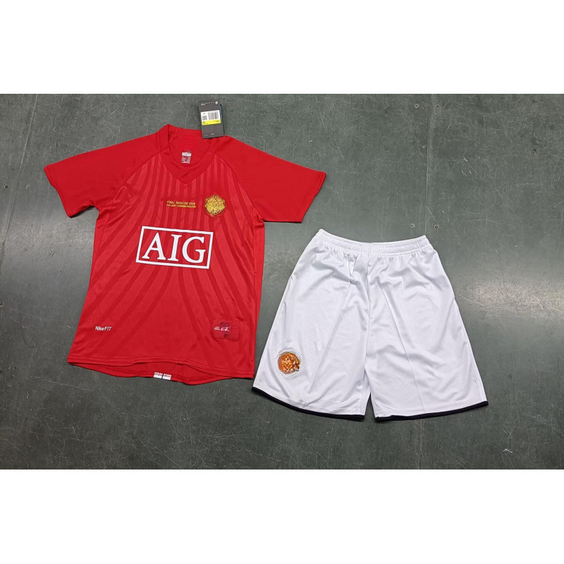 Trajes de fútbol retro transfronterizos trajes de ropa infantil Barça camiseta de manga corta Inter Brasil Argentina uniformes de juego AC