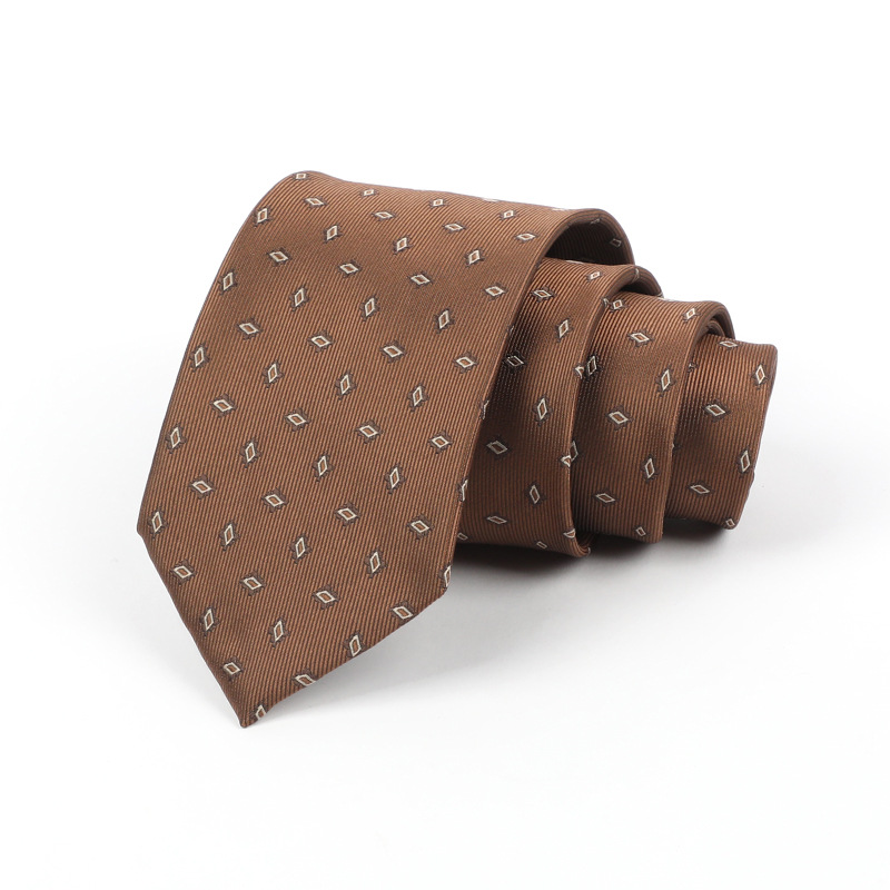 Corbata de hombre jacquard bordado 8CM poliéster seda corbata tejida hombre sentido superior l corbata logo diseño y producción
