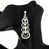 Fashionable shiny earrings from pearl, wish