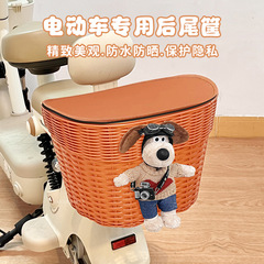 電気自動車リアバスケットかわいい漫画犬バッテリーカー大容量防水背もたれバスケット 618 プロモーション