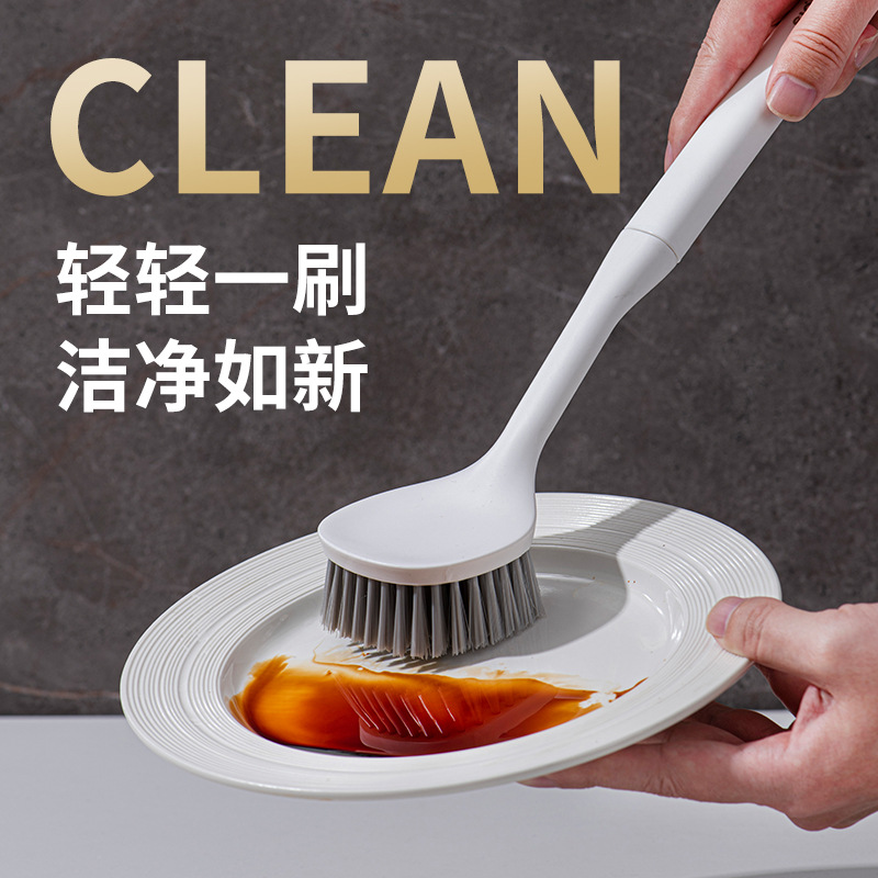 Hidden Hanging Strap for Easy Water Drainage, Stylish Cleaning Pot Brush with Dense Bristles, Rounded Handle, Aesthetically Pleasing Cleaning Pot Brush