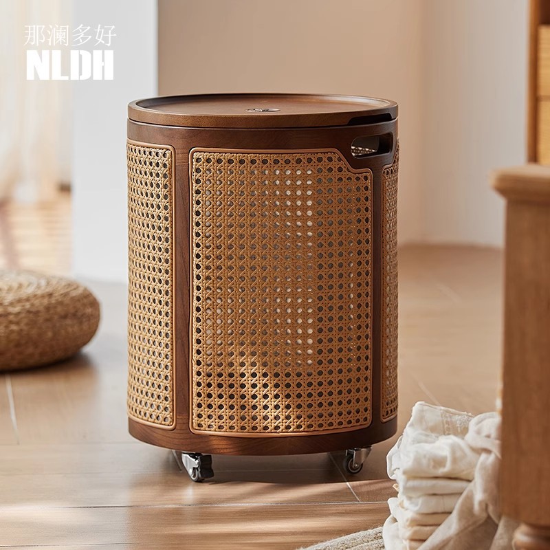 Rattan Basket Dirty Clothes Laundry Basket Household Dirty Clothes Basket Plush Toy Storage Basket Removable Doll Storage Bucket