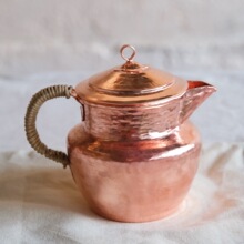 全手工烤茶罐 紫带盖奶壶 红复古可爱600ml分茶器分享壶