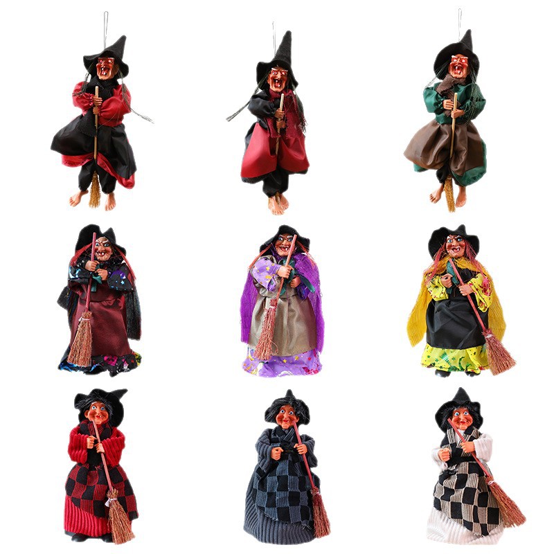 Nuevas figuras de brujas de Halloween, decoraciones de Halloween, adornos colgantes de Halloween, venta al por mayor