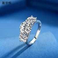 S925 серебряное 5-каратное муассанитовое кольцо изысканное модное высокое качество Moisan женское кольцо трансграничная поставка оптовая продажа с фабрики