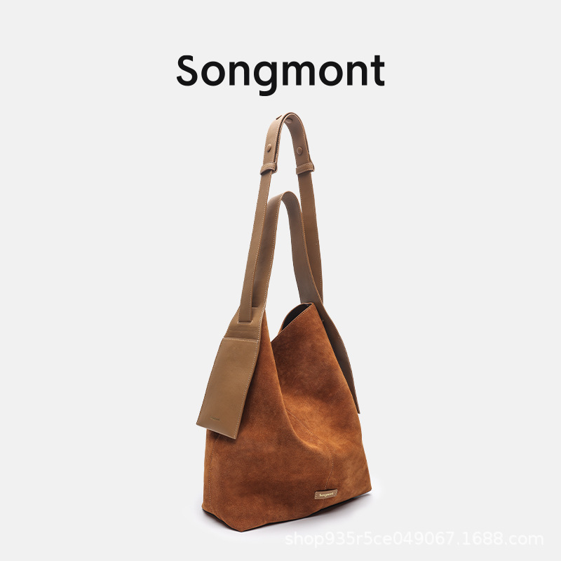 songmont山下有松麂皮挂耳托特包慵懒通勤单肩斜挎包水桶包大包包|undefined