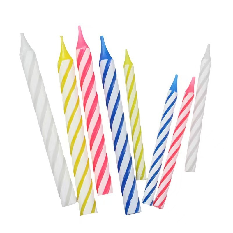 カラーねじ小ろうそく288本の多彩な縞らせんケーキパーティー装飾ろうそく無ベース50箱|undefined