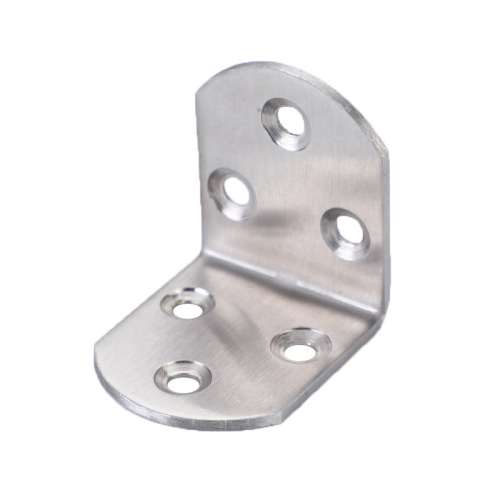 Stainless steel L-shaped right-angle corner code fixed bracket furniture connector bathroom thickened partition corner code layer board holder