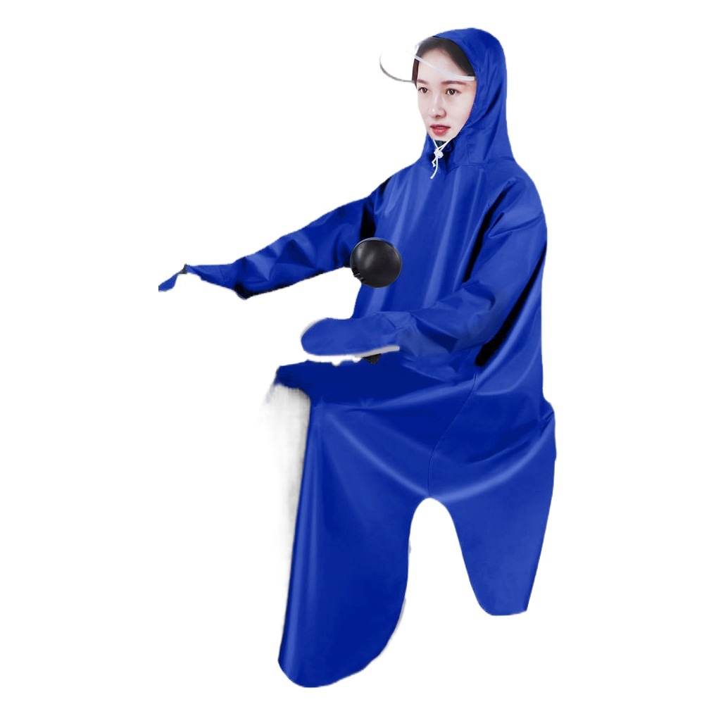 Impermeable con mangas bicicleta poncho coche eléctrico hombres y de las mujeres montar impermeable solo adulto más tamaño cuerpo completo moda