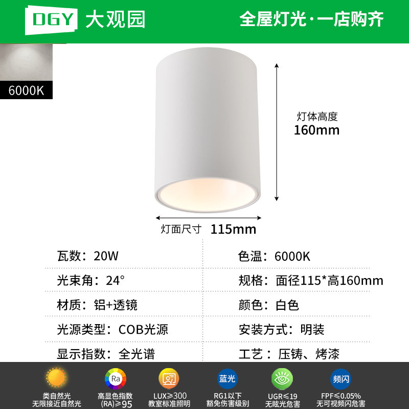 Da Guanyuan lámpara de techo Led Led Light Downlight House Pasillo de la sala de estar sin lámpara principal 495L image 35