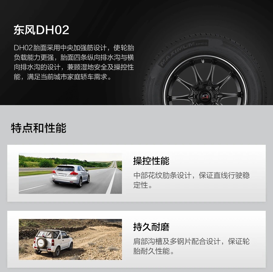 Suitable for Dongfeng Auto Tire Dh02 205/55R Other 6 9 Other V Adapted for Lavida Corolla Vision