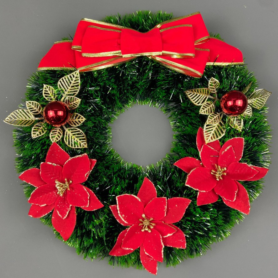 38cm anillo de flor roja