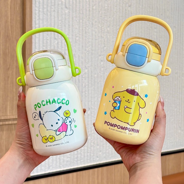 Sanliogou co-brand taza de aislamiento térmico para niños de alto valor facial, taza de paja para bebidas de niñas, taza de estómago especial para la escuela