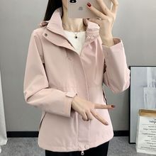 冲锋衣女春秋款美拉德早春外套宽松百搭单层色三防风衣