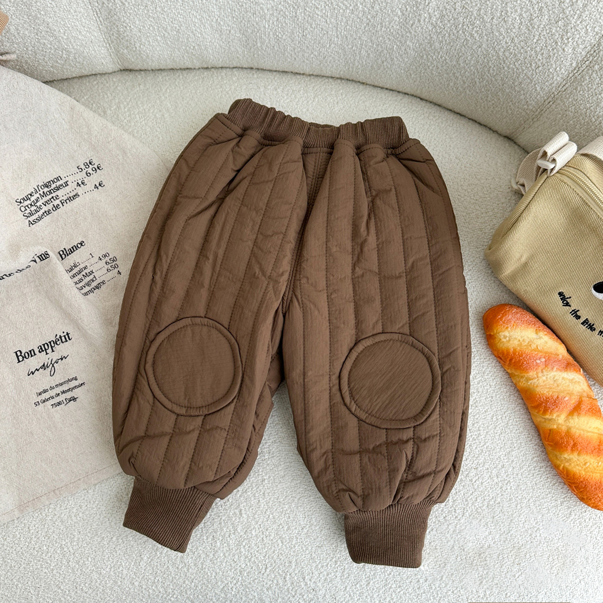 [Estilo personalizado] Versión coreana de la chaqueta acolchada de otoño e invierno de estilo occidental, gruesa y cálida, linda chaqueta acolchada de algodón para bebés súper linda, ropa de salida